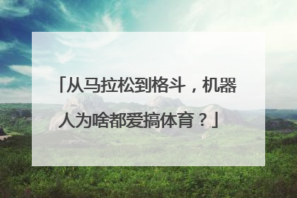 从马拉松到格斗，机器人为啥都爱搞体育？