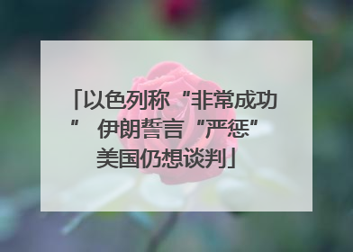 以色列称“非常成功” 伊朗誓言“严惩” 美国仍想谈判