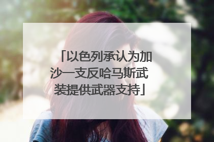 以色列承认为加沙一支反哈马斯武装提供武器支持