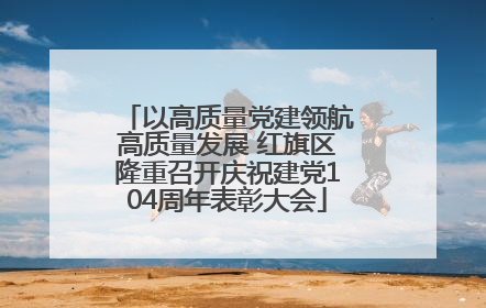 以高质量党建领航高质量发展 红旗区隆重召开庆祝建党104周年表彰大会