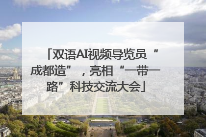双语AI视频导览员“成都造”，亮相“一带一路”科技交流大会