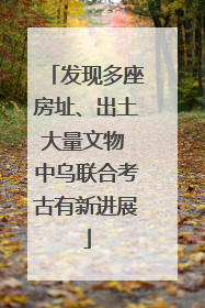 发现多座房址、出土大量文物 中乌联合考古有新进展