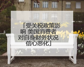 受关税政策影响 美国消费者对自身财务状况信心恶化