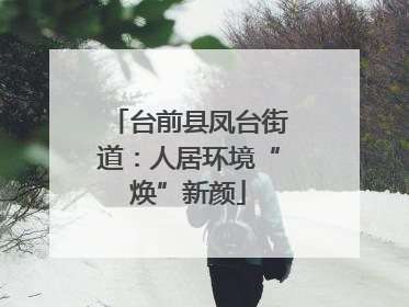 台前县凤台街道：人居环境“焕”新颜