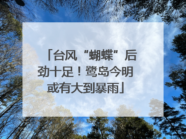 台风“蝴蝶”后劲十足！鹭岛今明或有大到暴雨