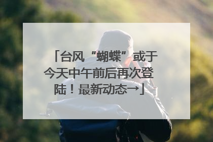 台风“蝴蝶”或于今天中午前后再次登陆！最新动态→