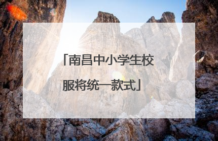 南昌中小学生校服将统一款式