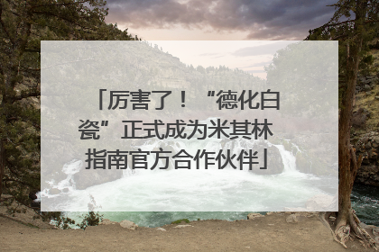厉害了！“德化白瓷”正式成为米其林指南官方合作伙伴