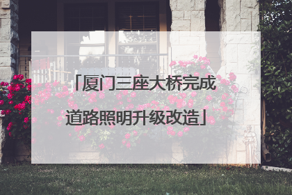 厦门三座大桥完成道路照明升级改造
