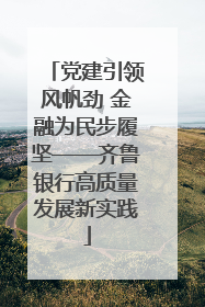 党建引领风帆劲 金融为民步履坚——齐鲁银行高质量发展新实践