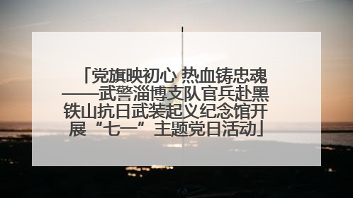党旗映初心 热血铸忠魂——武警淄博支队官兵赴黑铁山抗日武装起义纪念馆开展“七一”主题党日活动