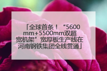 全球首条！“5600mm+5500mm双超宽机架”宽厚板生产线在河南钢铁集团全线贯通