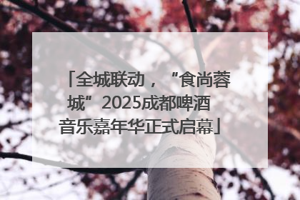 全城联动，“食尚蓉城”2025成都啤酒音乐嘉年华正式启幕