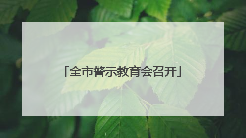 全市警示教育会召开
