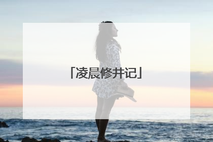 凌晨修井记
