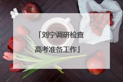 刘宁调研检查高考准备工作