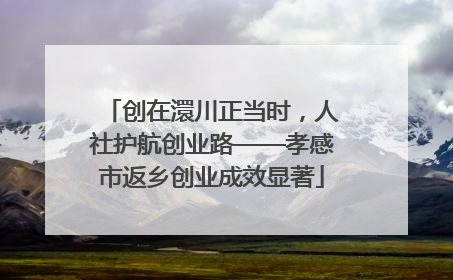 创在澴川正当时，人社护航创业路——孝感市返乡创业成效显著