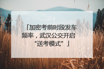 加密考前时段发车频率，武汉公交开启“送考模式”