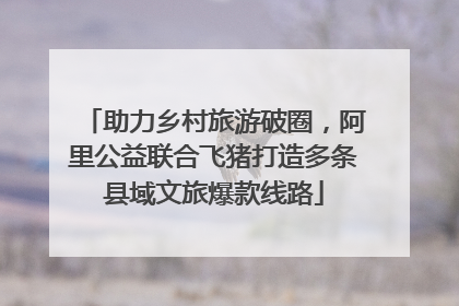 助力乡村旅游破圈，阿里公益联合飞猪打造多条县域文旅爆款线路