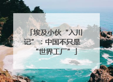 埃及小伙“入川记”：中国不只是“世界工厂”