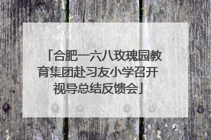 合肥一六八玫瑰园教育集团赴习友小学召开视导总结反馈会