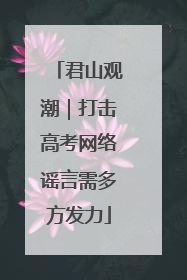 君山观潮｜打击高考网络谣言需多方发力