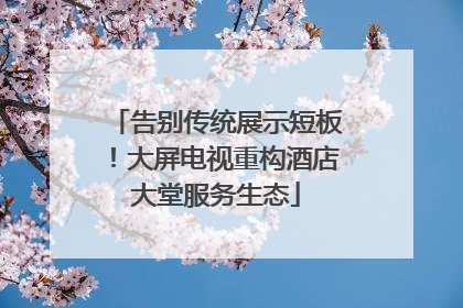 告别传统展示短板！大屏电视重构酒店大堂服务生态