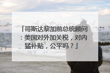 哥斯达黎加前总统顾问：美国对外加关税，对内猛补贴，公平吗？