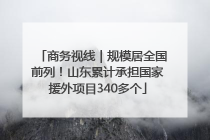 商务视线｜规模居全国前列！山东累计承担国家援外项目340多个