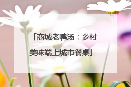 商城老鸭汤：乡村美味端上城市餐桌
