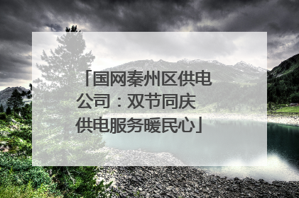 国网秦州区供电公司：双节同庆 供电服务暖民心