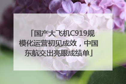 国产大飞机C919规模化运营初见成效，中国东航交出亮眼成绩单