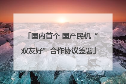 国内首个 国产民机“双友好”合作协议签署
