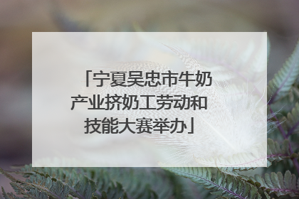 宁夏吴忠市牛奶产业挤奶工劳动和技能大赛举办