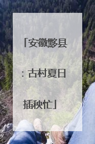 安徽黟县：古村夏日插秧忙