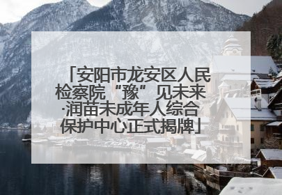 安阳市龙安区人民检察院“豫”见未来·润苗未成年人综合保护中心正式揭牌
