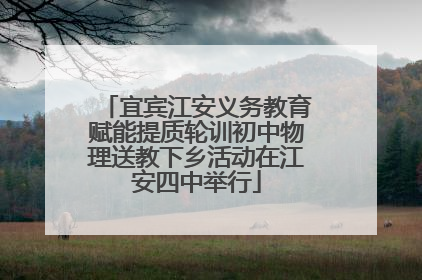 宜宾江安义务教育赋能提质轮训初中物理送教下乡活动在江安四中举行