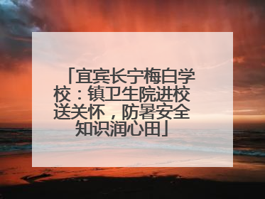宜宾长宁梅白学校：镇卫生院进校送关怀，防暑安全知识润心田