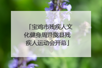 宝鸡市残疾人文化健身周暨陇县残疾人运动会开幕