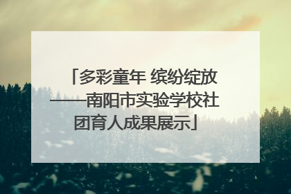 多彩童年 缤纷绽放——南阳市实验学校社团育人成果展示
