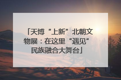 天博“上新”北朝文物展：在这里“遇见”民族融合大舞台