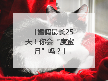 婚假最长25天！你会“度蜜月”吗？