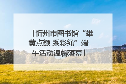忻州市图书馆“雄黄点额 系彩绳”端午活动温馨落幕