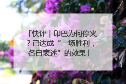 快评｜印巴为何停火？已达成“一场胜利，各自表述”的效果