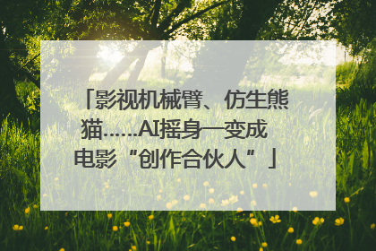 影视机械臂、仿生熊猫……AI摇身一变成电影“创作合伙人”