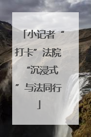 小记者“打卡”法院 “沉浸式”与法同行