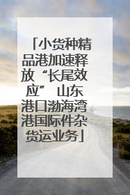 小货种精品港加速释放“长尾效应” 山东港口渤海湾港国际件杂货运业务