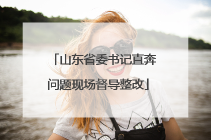 山东省委书记直奔问题现场督导整改