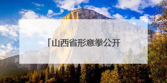 山西省形意拳公开赛在永济市举行