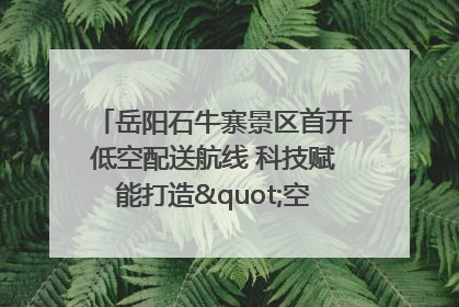 岳阳石牛寨景区首开低空配送航线 科技赋能打造"空中便利店"